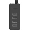 Orico USB2.0 HUB 4 port - USB/Micro USB input, Black - W5P-U2-030-BK-EP - (W5P-U2-030-BK-EP-HW)