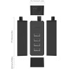 Orico USB2.0 HUB 4 port - USB/Micro USB input, Black - W5P-U2-030-BK-EP - (W5P-U2-030-BK-EP-HW)