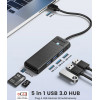Orico USB3.0 HUB - 3 x USB3.0, SD, TF - PAPW3AT-U3-015-BK - (PAPW3AT-U3-015-BK-EP)