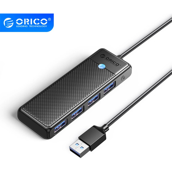 Orico USB3.0 HUB 4 port Black - PAPW4A-U3-015-BK - (PAPW4A-U3-015-BK-EP)