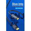 Vention Cable DisplayPort to HDMI 1.5m - 4K, Gold Plated - (HAGBG)