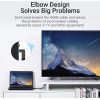 Vention HDMI Right Angle 270 Degree v2.0 M / M 4K/60Hz Gold - 1.5M Black - (AAQBG)