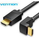 Vention HDMI Right Angle 90 Degree v2.0 M / M 4K/60Hz Gold - 2M Black - (AARBH)