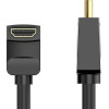 Vention HDMI Right Angle 90 Degree v2.0 M / M 4K/60Hz Gold - 2M Black - (AARBH)