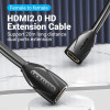 Vention HDMI v2.0 extension Cable Female to Female 0.5M Black, Gold - (AAXBD)