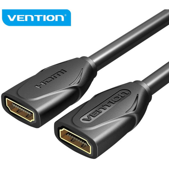 Vention HDMI v2.0 extension Cable Female to Female 0.5M Black, Gold - (AAXBD)