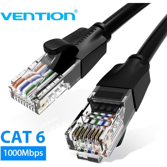 Vention LAN UTP Cat.6 Patch Cable - 0.5M Black - (IBEBD)