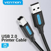 Vention USB 2.0 A Male to B Male, Black 0.5m - (COQBD)