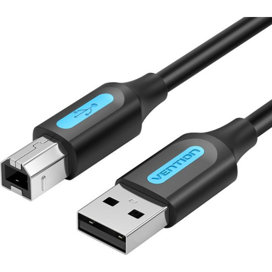Vention USB 2.0 A Male to B Male, Black 0.5m - (COQBD)