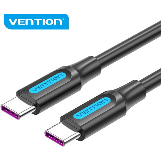 Vention USB 2.0 Type-C to Type-C - 1.5M Black 5A Fast Charge - (COTBG)