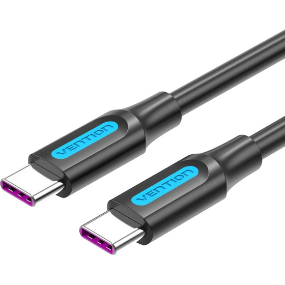 Vention USB 2.0 Type-C to Type-C - 1M Black 5A Fast Charge - (COTBF)