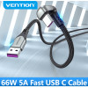 Vention USB 3.1 Type-C / USB 2.0 AM - 1M Black U-Shaped, Aluminum Alloy 5A - (COHHF)