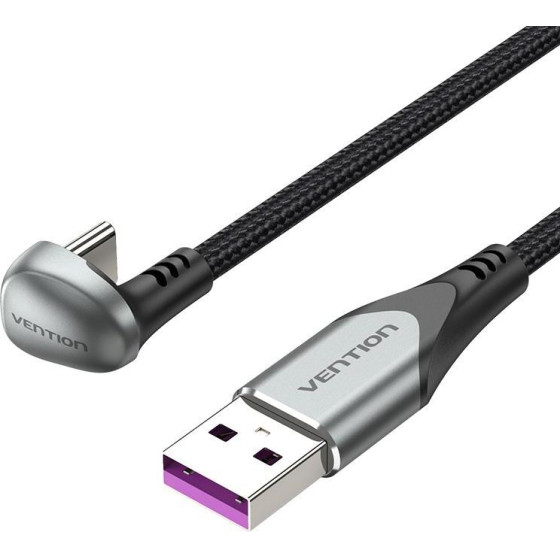Vention USB 3.1 Type-C / USB 2.0 AM - 1M Black U-Shaped, Aluminum Alloy 5A - (COHHF)