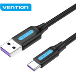 Vention USB 3.1 Type-C / USB 2.0 AM - 2.0M Black 5A Fast Charge - (CORBH)