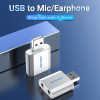 Vention USB Sound card - Headphones, Mic, Silver - (VAB-S13)