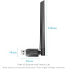 Vention WiFi USB adapter Dual Band, 650Mbps, Black - (KDTB0)