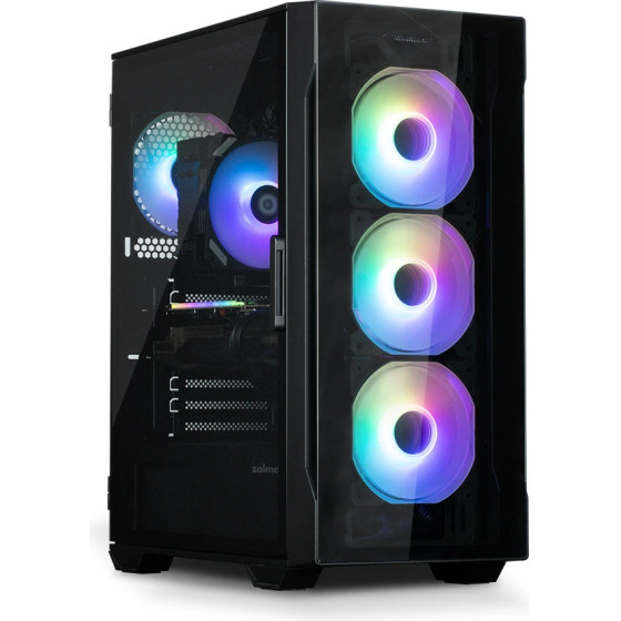 Zalman Case ATX - I3 NEO TG Black - aRGB, Tempered Glass - (ZM-I3-NEO-TG-Black)