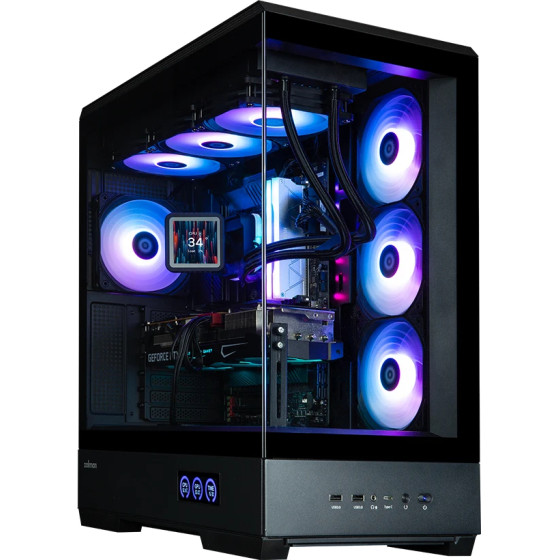 Zalman Case ATX - P50 DS Black - Digital Display, Addressable RGB - (ZM-P50-DS-BK)