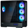 Zalman Case ATX - P50 DS Black - Digital Display, Addressable RGB - (ZM-P50-DS-BK)