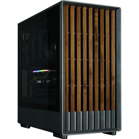 Zalman Case mATX - P10 NAMU BLACK - Wood, USB-C - (P10-NAMU-BLACK)