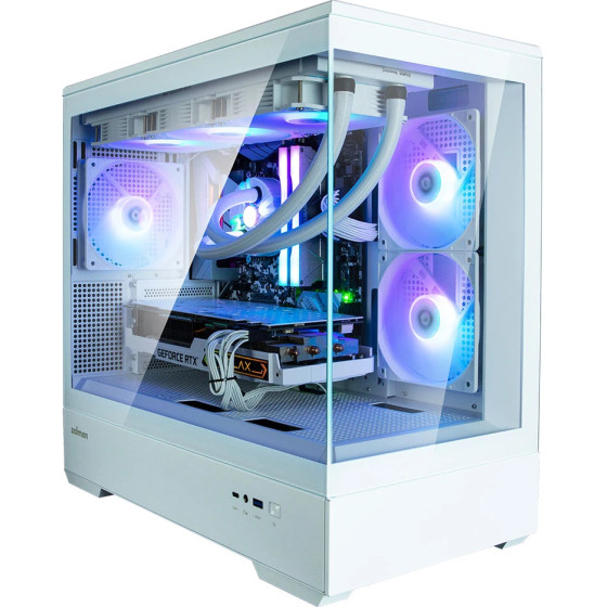Zalman Case mATX - P30 White - aRGB, Tempered Glass - (ZM-P30-WHITE)
