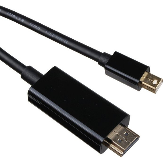 VCom Mini Display Port M / HDMI M 4K 2160p - CG615L-1.8m-4K Black - (CG615-1.8m-4K-BK)