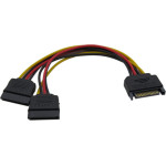 VCom SATA Power splitter 15-pin M / 2xFemale - (CE360-0.15m)