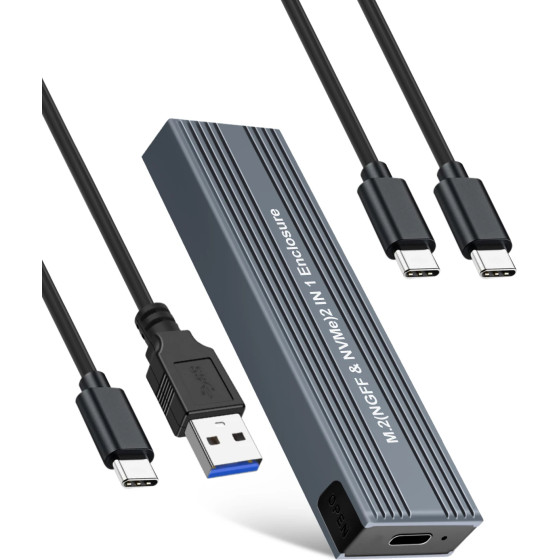 VCom Storage Case - M.2 NVMe/SATA/NGFF M/B key - 10Gbps USB3.1 Type-C/A - (CU850SN)