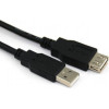 VCom USB 2.0 AM / AF Black - (CU202-B-1.5m)