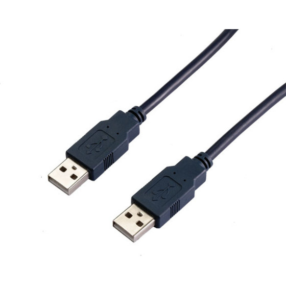 VCom USB 2.0 AM / AM Black - (CU203-B-2m)