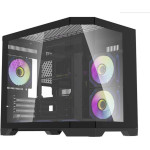 Aigo Case mATX - FT418 Black - 6 x 120 mm A-RGB fans included - (FT418-6F-BK)