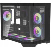 Aigo Case mATX - FT418 Black - 6 x 120 mm A-RGB fans included - (FT418-6F-BK)