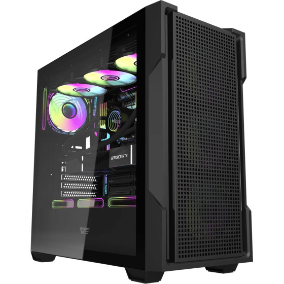 Darkflash Case ATX - DS900 Mesh Black - 4 x 120 mm A-RGB fans included - (DS900-MESH-4F-BK)