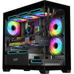 Darkflash Case mATX - DS900M Black - 6 x 120 mm Infinity Mirror A-RGB - (DS900M-6F-BK)