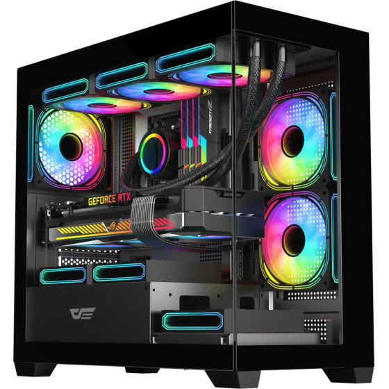 Darkflash Case mATX - DS900M Black - 6 x 120 mm Infinity Mirror A-RGB - (DS900M-6F-BK)