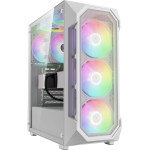 Gamdias Case ATX - AURA GC1 Elite White - Mesh, RGB, Tempered Glass - (GAMDIAS-AURA-GC1-ELITE-WH)