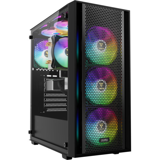 Gamdias Case ATX - AURA GC2 Elite - Mesh, RGB, Tempered Glass - (GAMDIAS-AURA-GC2-ELITE)