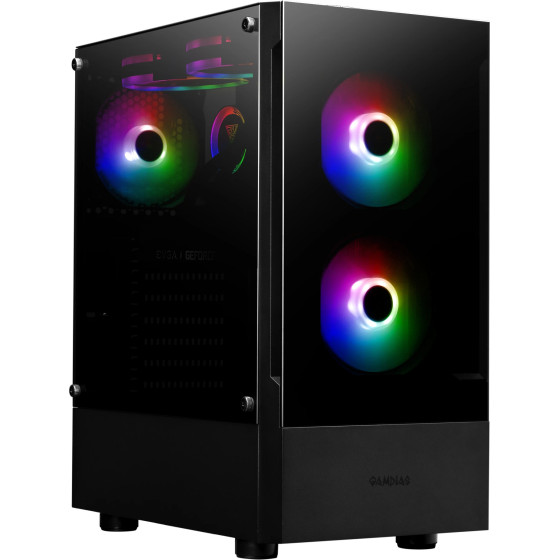 Gamdias Case ATX - TALOS E3 - aRGB, Tempered Glass - (GAMDIAS-TALOS-E3-BK)