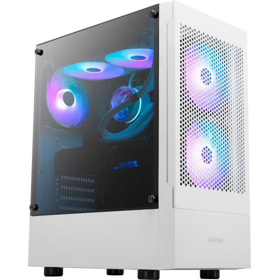 Gamdias Case ATX - TALOS E3 MESH White - aRGB, Tempered Glass - (GAMDIAS-TALOS-E3-MESH-WH)