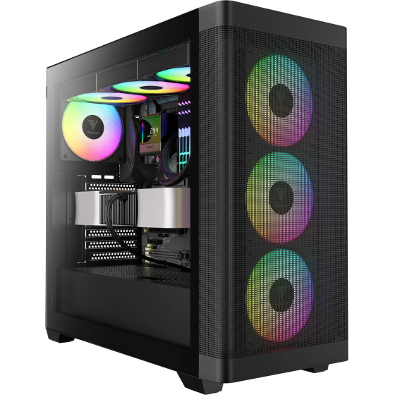Gamdias Case E-ATX - ATHENA M3 Black - USB-C, 4 x 120 mm A-RGB, Mesh, Tempered Glass - (ATHENA-M3-BLACK)