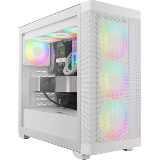 Gamdias Case E-ATX - ATHENA M3 White - USB-C, 4 x 120 mm A-RGB, Mesh, Tempered Glass - (ATHENA-M3-WHITE)