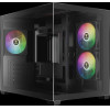 Gamdias Case mATX - AURA GC10M v2 - 3 x 120 mm A-RGB, USB-C, Tempered Glass - (AURA-GC10M-V2-ARGB-BK)