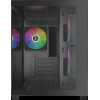 Gamdias Case mATX - AURA GC10M v2 - 3 x 120 mm A-RGB, USB-C, Tempered Glass - (AURA-GC10M-V2-ARGB-BK)