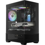 Gamdias Case mATX - AURA GC9M Elite - 3 x 120 mm A-RGB, USB-C, Tempered Glass - (AURA-GC9M-ELITE-ARGB-BK)