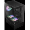 Gamdias Case mATX - AURA GC9M Elite - 3 x 120 mm A-RGB, USB-C, Tempered Glass - (AURA-GC9M-ELITE-ARGB-BK)