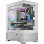 Gamdias Case mATX - AURA GC9M Elite White - 3 x 120 mm A-RGB, USB-C, Tempered Glass - (AURA-GC9M-ELITE-ARGB-WH)