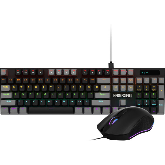 Gamdias Gaming COMBO - HERMES E6 Elite 2-in-1 Combo - Mechanical Keyboard + Mouse - (GAMDIAS-HERMES-E6-ELITE)