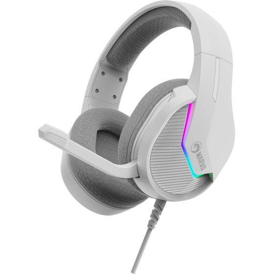 Marvo Gaming Headphones H8618 White - 50mm, USB, RGB - (MARVO-H8618-WH)