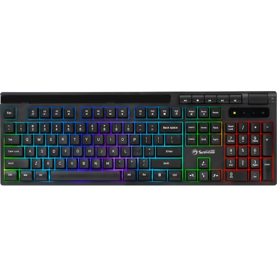Marvo Gaming Keyboard 104 keys - Soldat S40 K603 - Silent, RGB - (MARVO-K603)