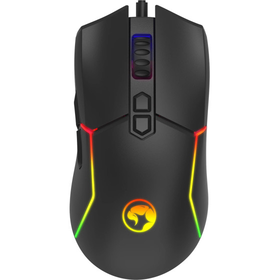 Marvo Gaming Mouse CAPO 35 Black M655 RGB - 12000dpi, 7 programmable buttons, 1000Hz - (MARVO-M655)